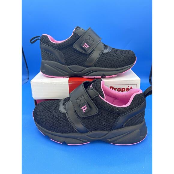 Propet Stability Shoes Black Pink X Strap Active Orthopedic Walk Women 7.5 - Picture 1 of 6